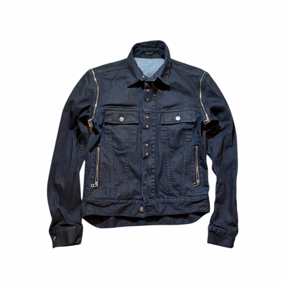 Unconditional Wax Denim Multi Zip Denim Vest/Jacket